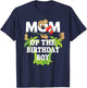 Mom Of The Birthday Boy Sloth Kid B-Day Party T-Shirt - T-Shirt | Navy