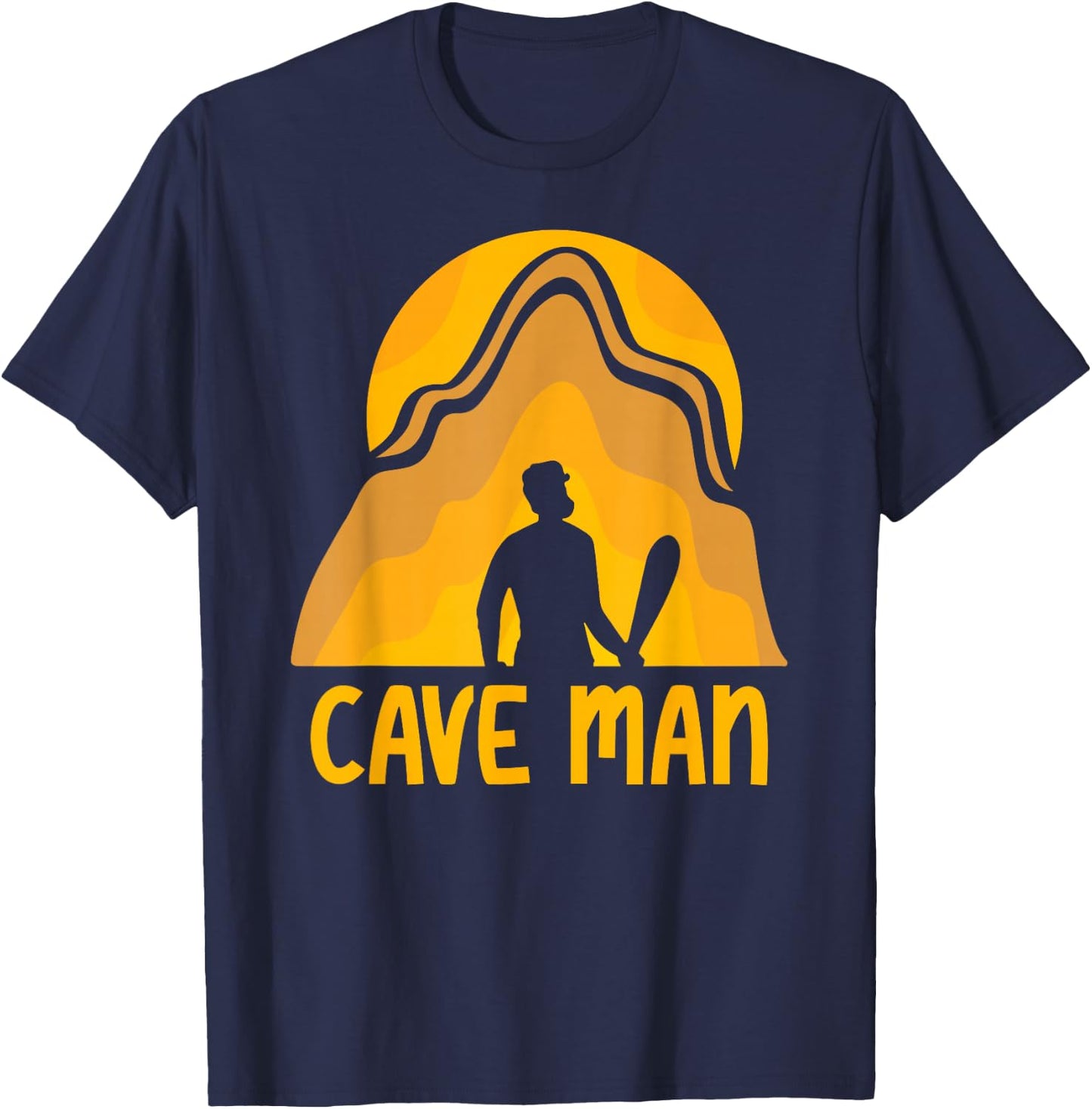 Caveman Cave Man Caving T-Shirt - T-Shirt | Navy