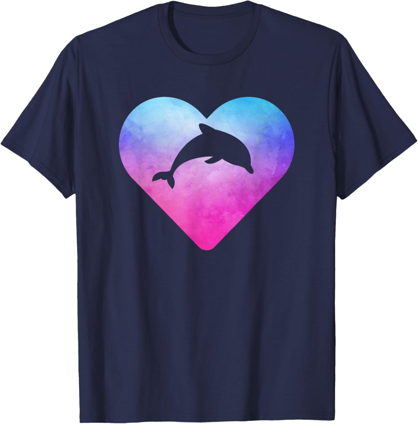 Women or Girls Dolphin T-Shirt - T-Shirt | Navy
