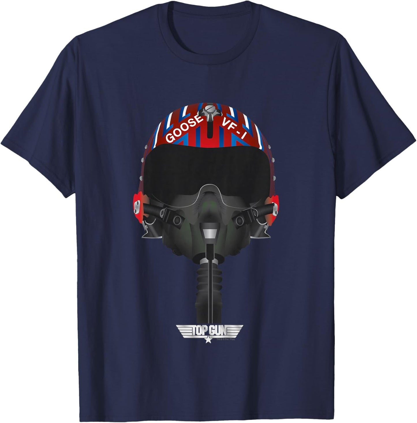 Kids Top Gun Goose Pilot Helmet Kids T-Shirt - T-Shirt | Navy