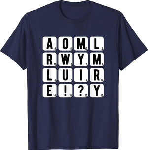 Will You Marry Me Puzzle Game Letters Sign Her Decor T-Shirt - T-Shirt | Navy