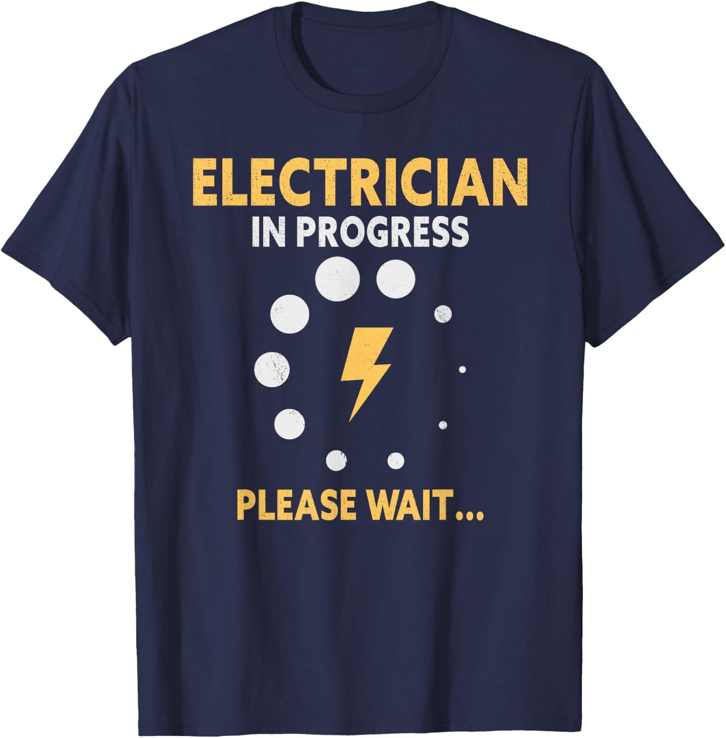 Electrician Electrical Worker Journeyman Wireman Scull T-Shirt - T-Shirt | Navy