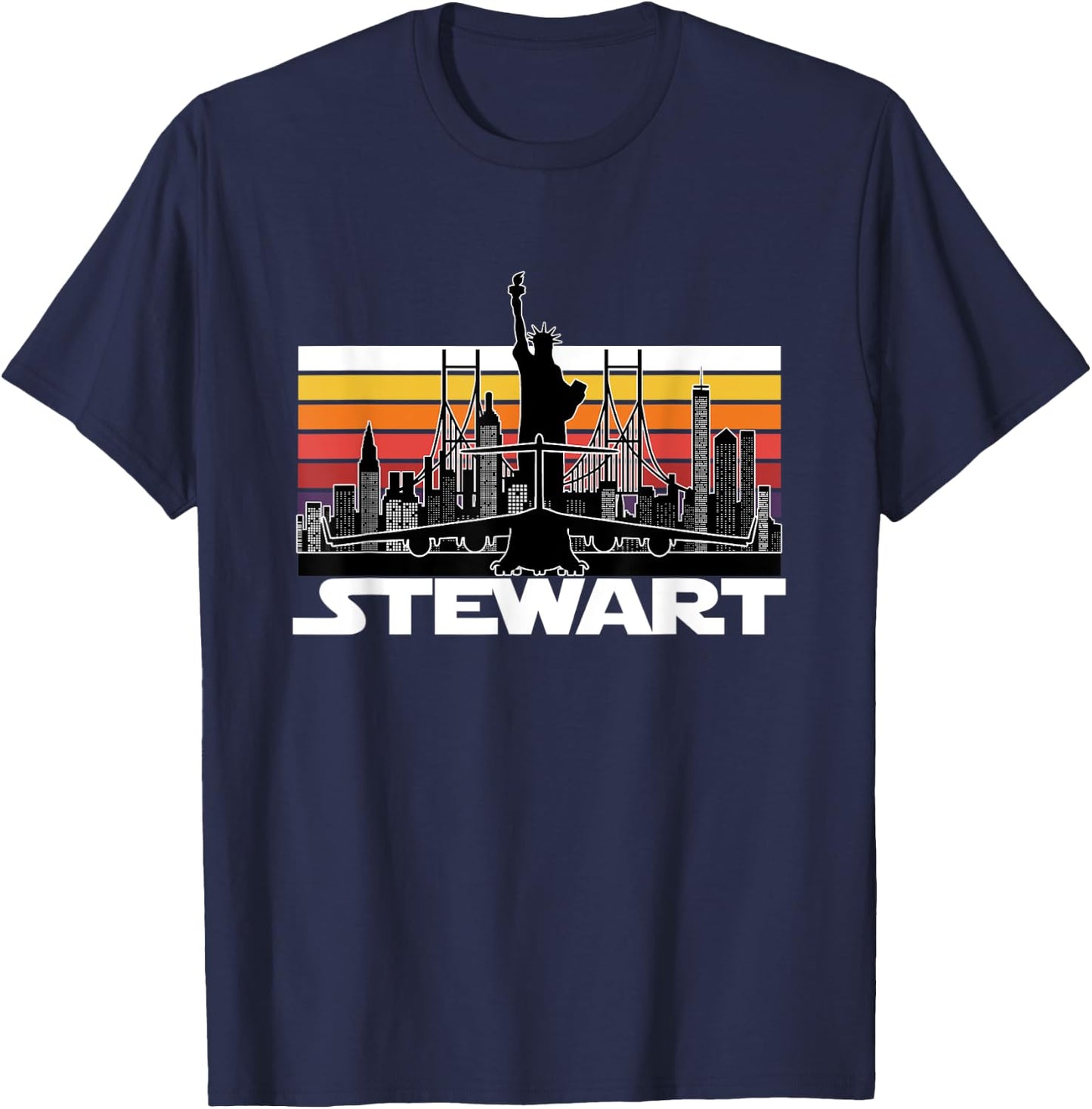 Stewart Straight Sunset Airlift C-17 T-Shirt - T-Shirt | Navy
