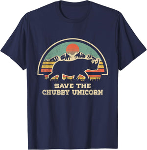 Save The Chubby Unicorns Rhino Fat Rhino T-Shirt - T-Shirt | Navy