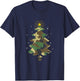 Camouflage Christmas Tree Camo Print Christmas Tree Military T-Shirt - T-Shirt | Navy