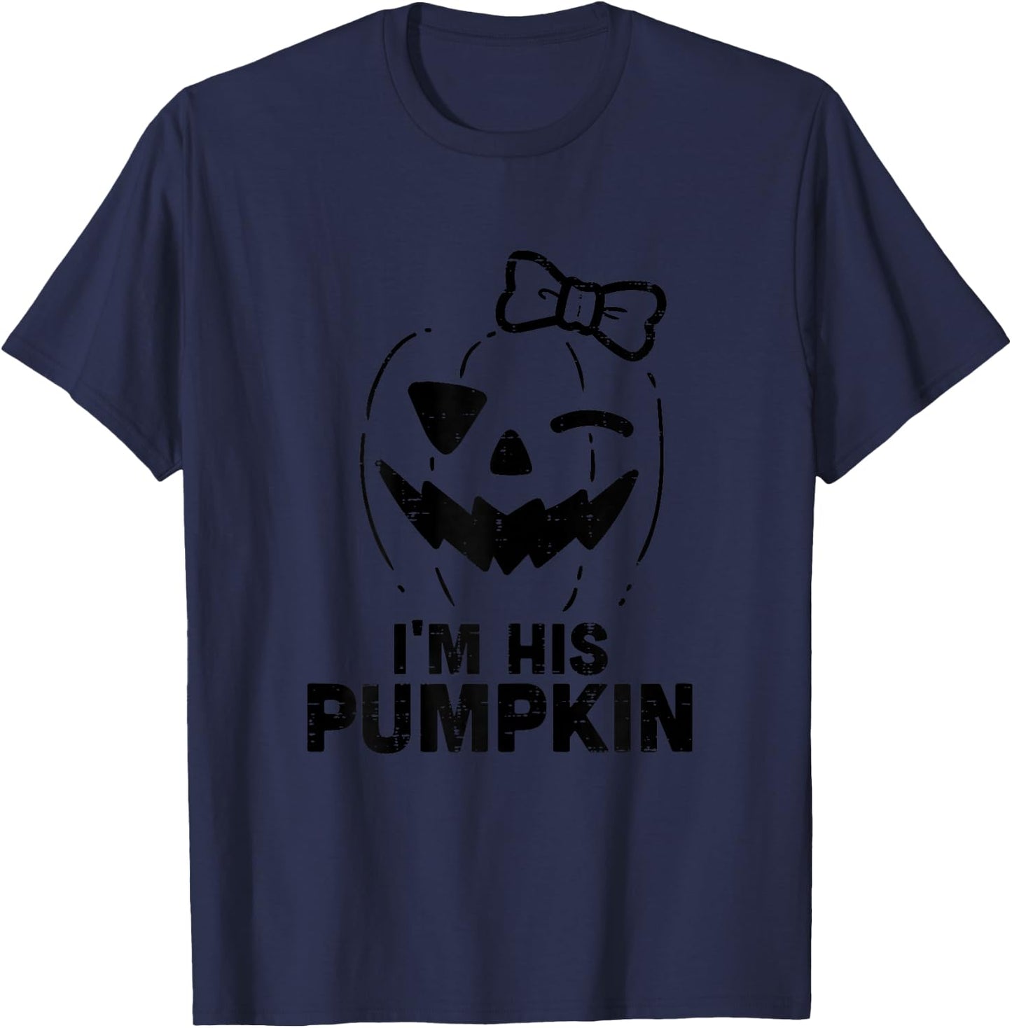 Im His Pumpkin Matching Halloween Couples Him And Her Women T-Shirt - T-Shirt | Navy