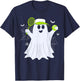 Boo Ghost Playing Tennis Funny Halloween Tennis Costume T-Shirt - T-Shirt | Navy