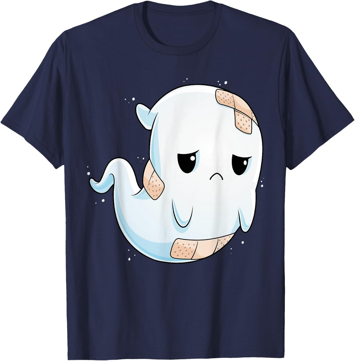 Sad Ghost Halloween Costume Unhappy Ghost Boo Boo Crew T-Shirt - T-Shirt | Navy
