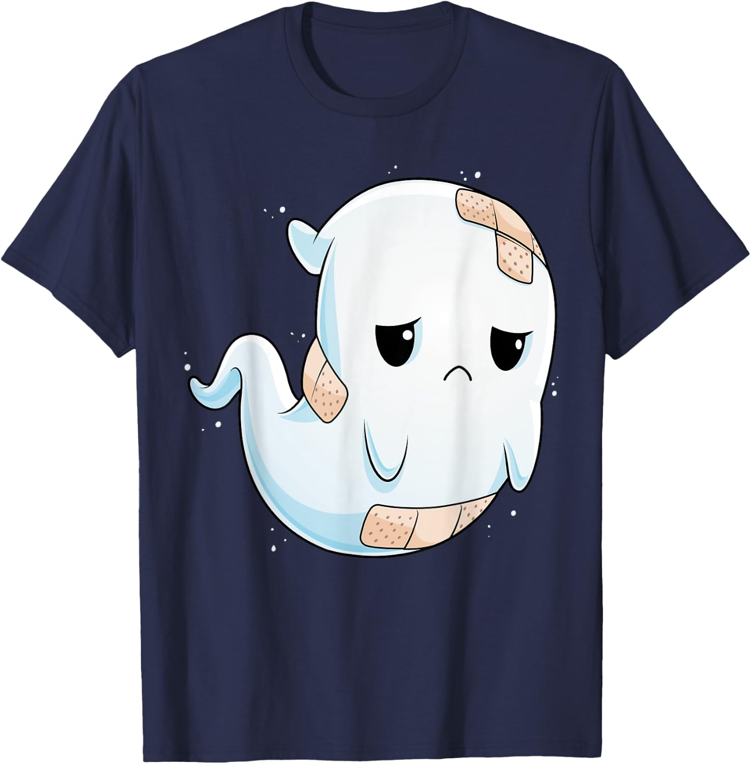 Sad Ghost Halloween Costume Unhappy Ghost Boo Boo Crew T-Shirt - T-Shirt | Navy