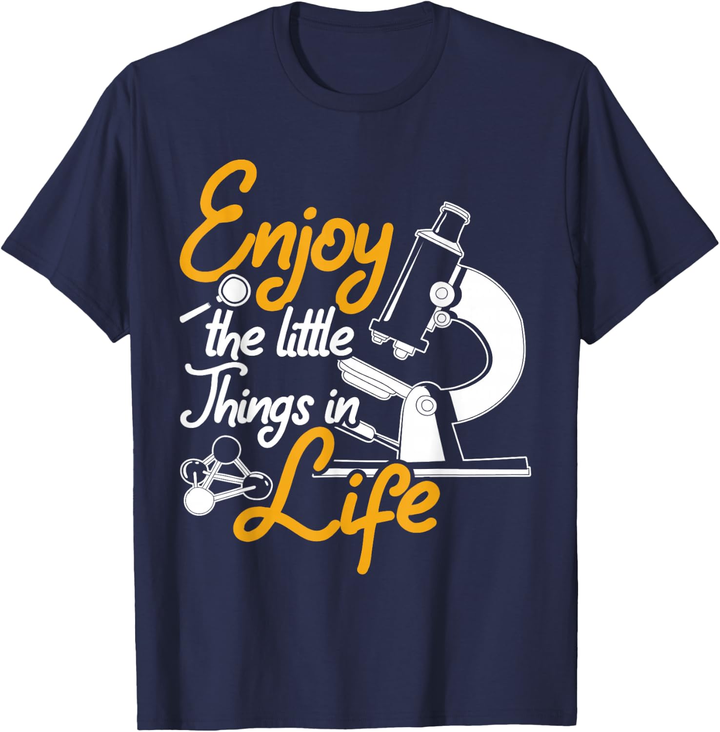 Microbiology Science Funny Gift Biology T-Shirt - T-Shirt | Navy