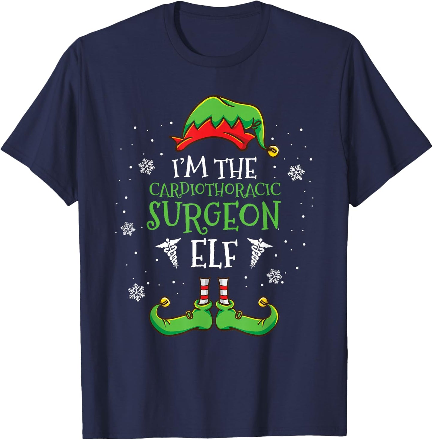 Im The Cardiothoracic Surgeon Elf Christmas T-Shirt - T-Shirt | Navy