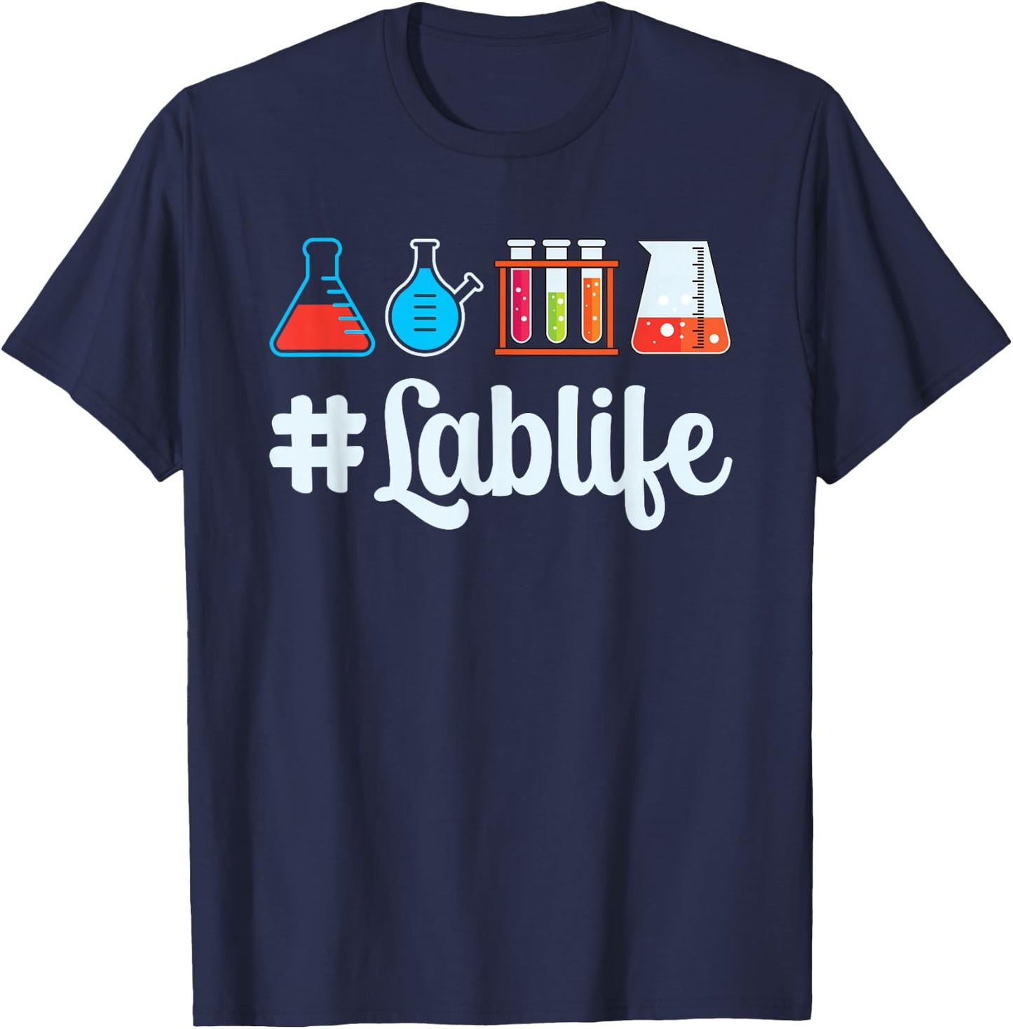 Lab-Life Medical Lab Tech Technician Outfit Lab Technologist T-Shirt - T-Shirt | Navy