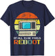Computer Guy/Girl Reboot funny ,Retro, IT GUY T-Shirt - T-Shirt | Navy