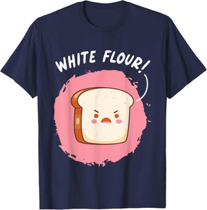 White Flour Sliced Bread Baking Wheat Bread T-Shirt - T-Shirt | Navy