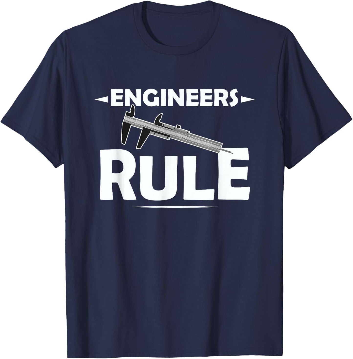 Slide Rule Engineers Rule Vintage Old School Gift T-Shirt - T-Shirt | Navy