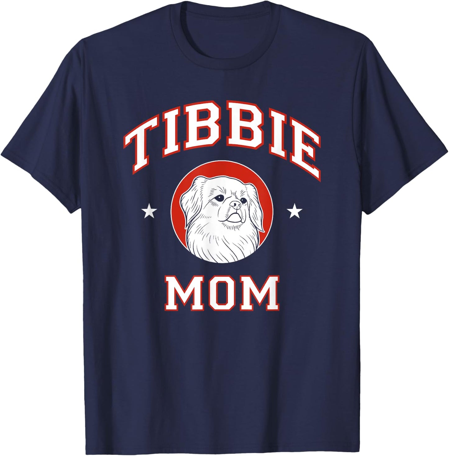 Tibetan Spaniel Mom Dog Mother T-Shirt - T-Shirt | Navy