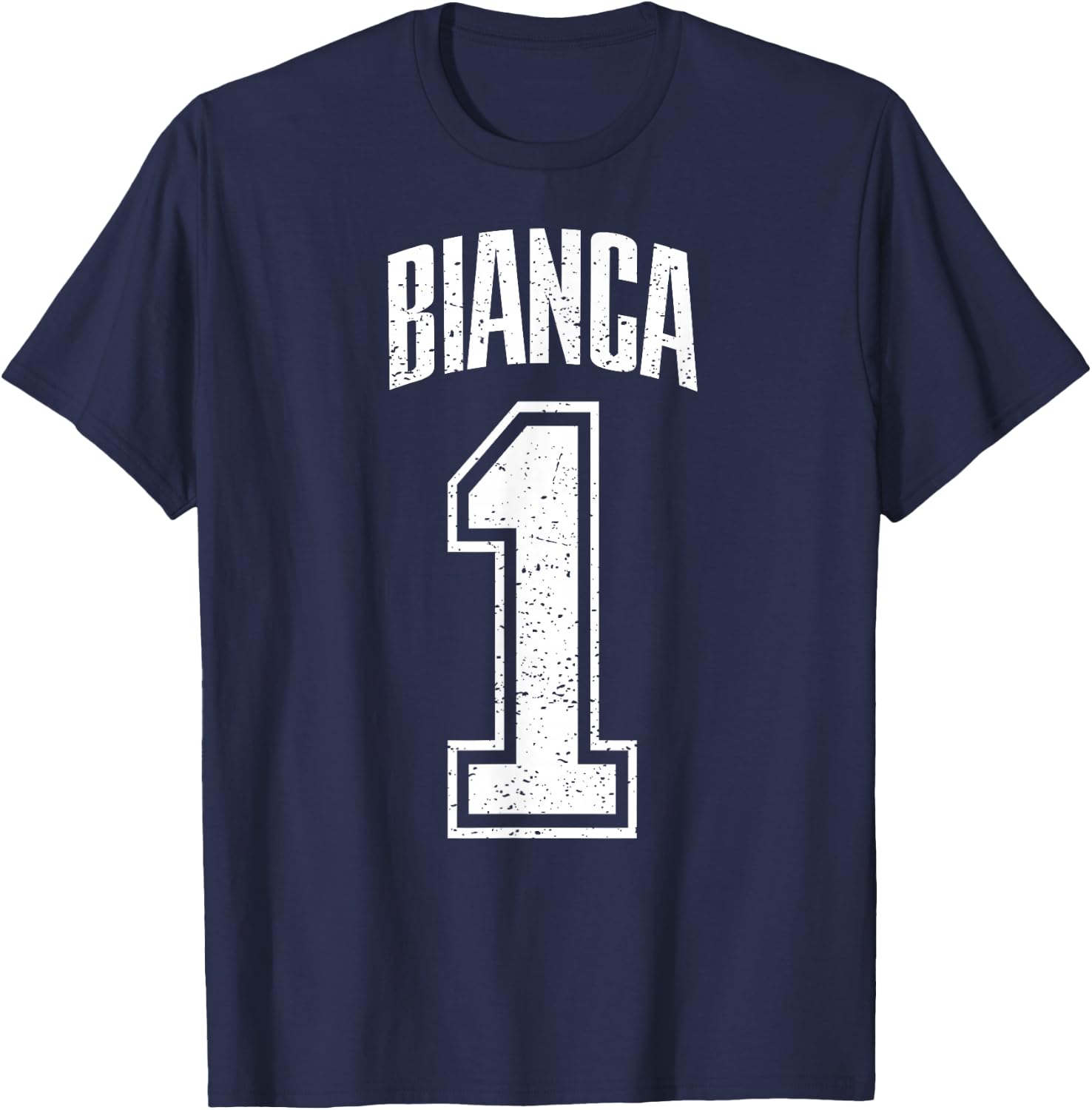 Bianca Supporter Number 1 Biggest Fan T-Shirt - T-Shirt | Navy