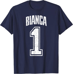 Bianca Supporter Number 1 Biggest Fan T-Shirt - T-Shirt | Navy