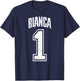 Bianca Supporter Number 1 Biggest Fan T-Shirt - T-Shirt | Navy