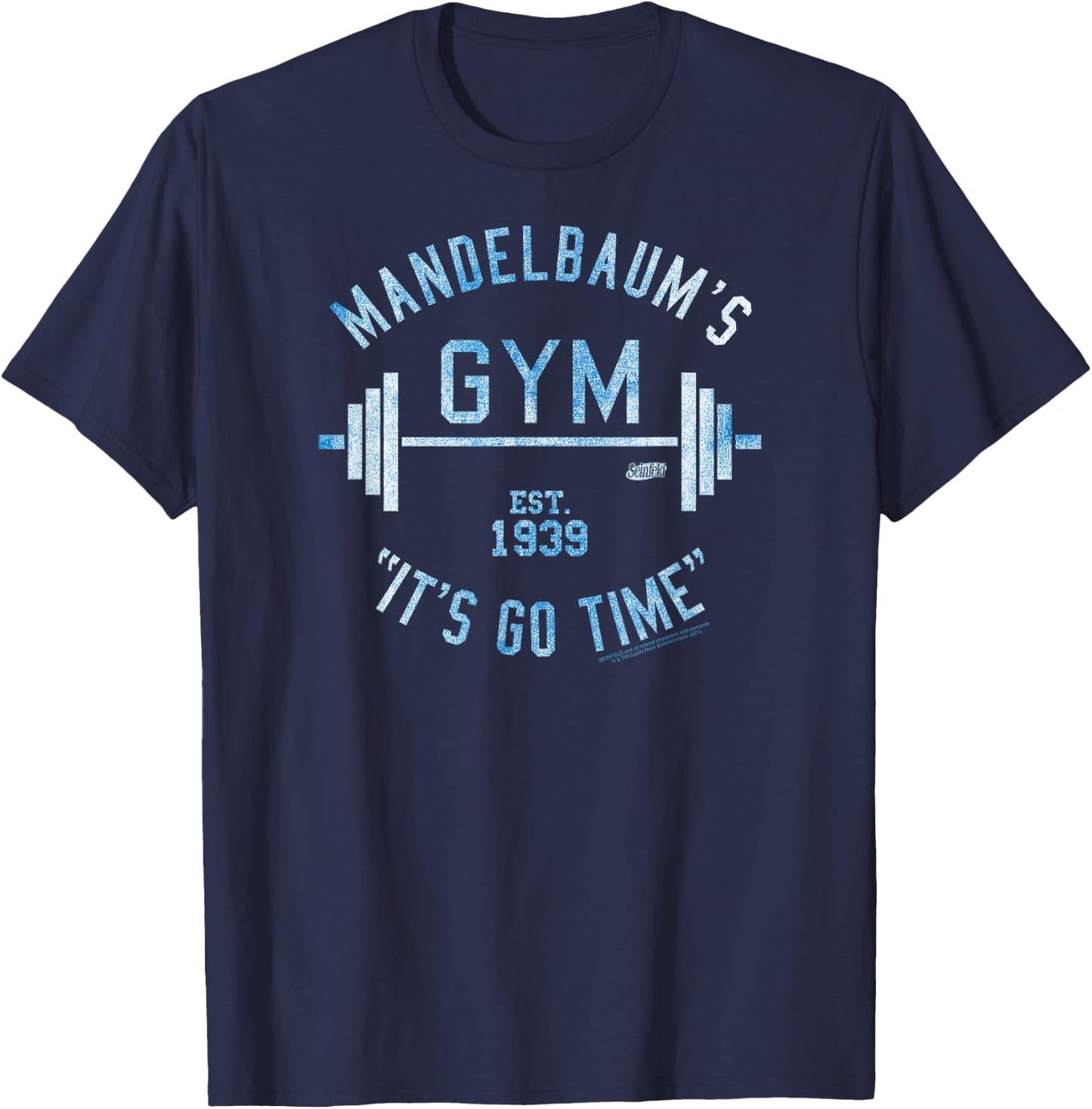 Seinfeld Mandelbaum's Gym T-Shirt - T-Shirt | Navy