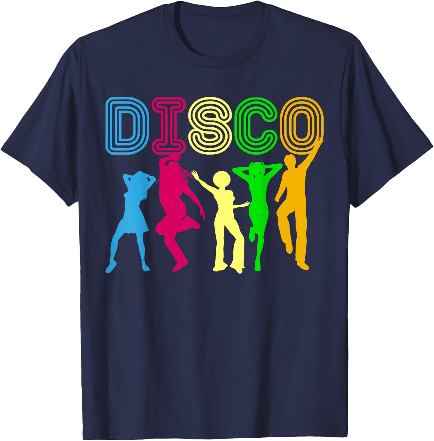 Disco Shirt | Night Club Dancing Retro Vintage Shirt Gift T-Shirt - T-Shirt | Navy