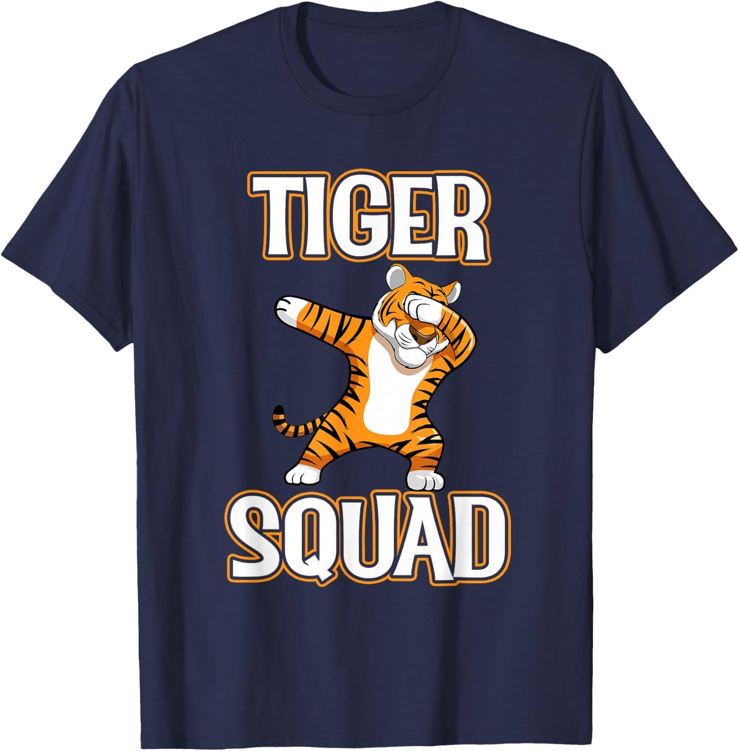 Tiger Squad Football Mascot Sports Team Animal T-Shirt - T-Shirt | Navy
