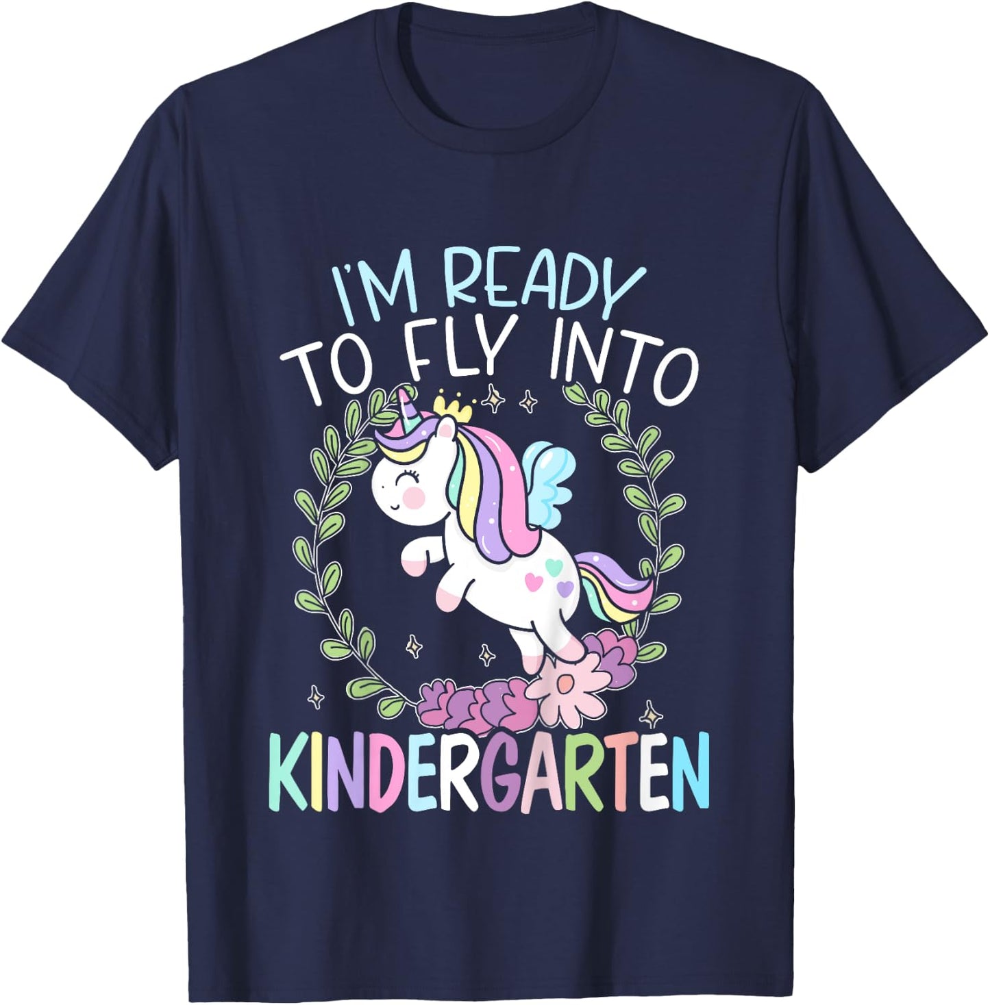 Kids I'm Ready To Fly Into Kindergarten First Day Of School T-Shirt - T-Shirt | Navy