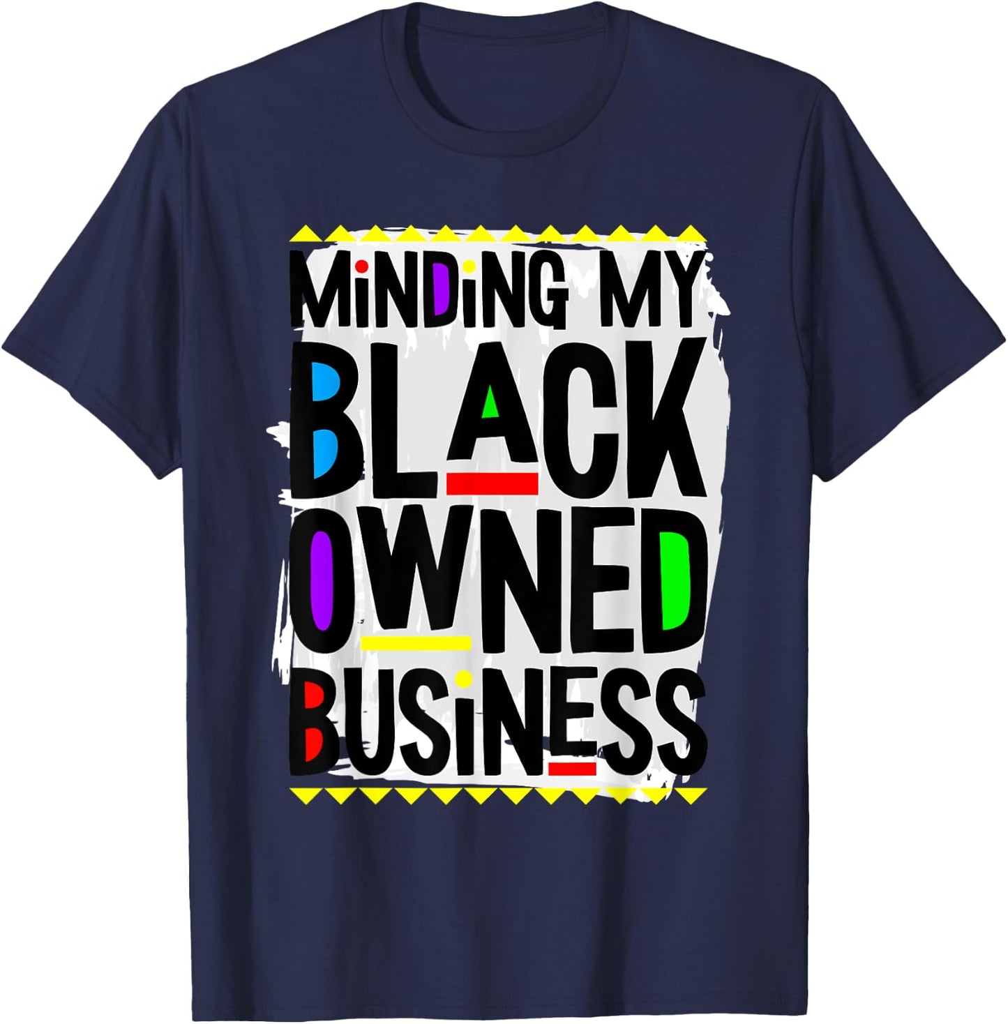 Black Owned Business Black History Month BLM Melanin Afro T-Shirt - T-Shirt | Navy