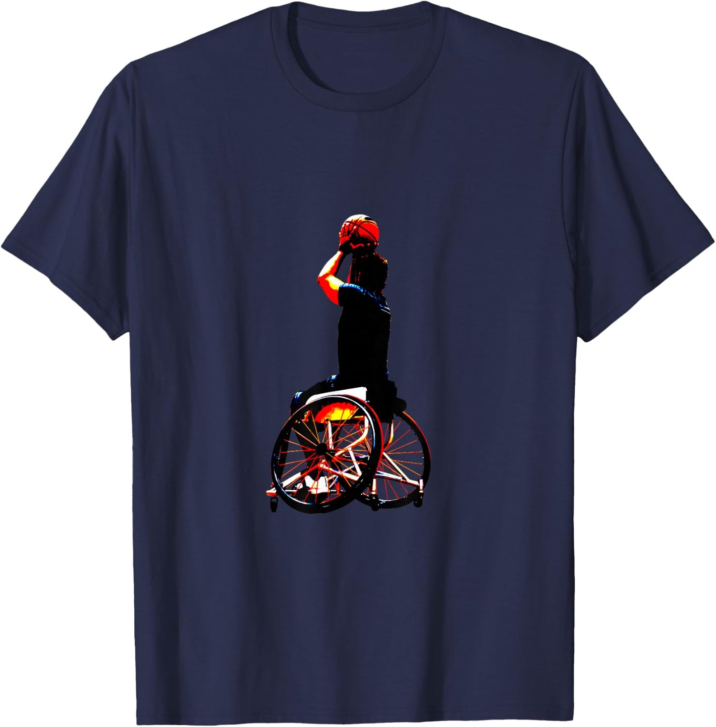 Wheelchair Basketball Sport T-Shirt - T-Shirt | Navy
