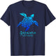 Grenada, West Indies Vintage Retro Tribal Turtle Vacation T-Shirt - T-Shirt | Navy
