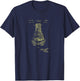 Gemini Rocket Capsule Patent Shirt Space Exploration T-Shirt - T-Shirt | Navy