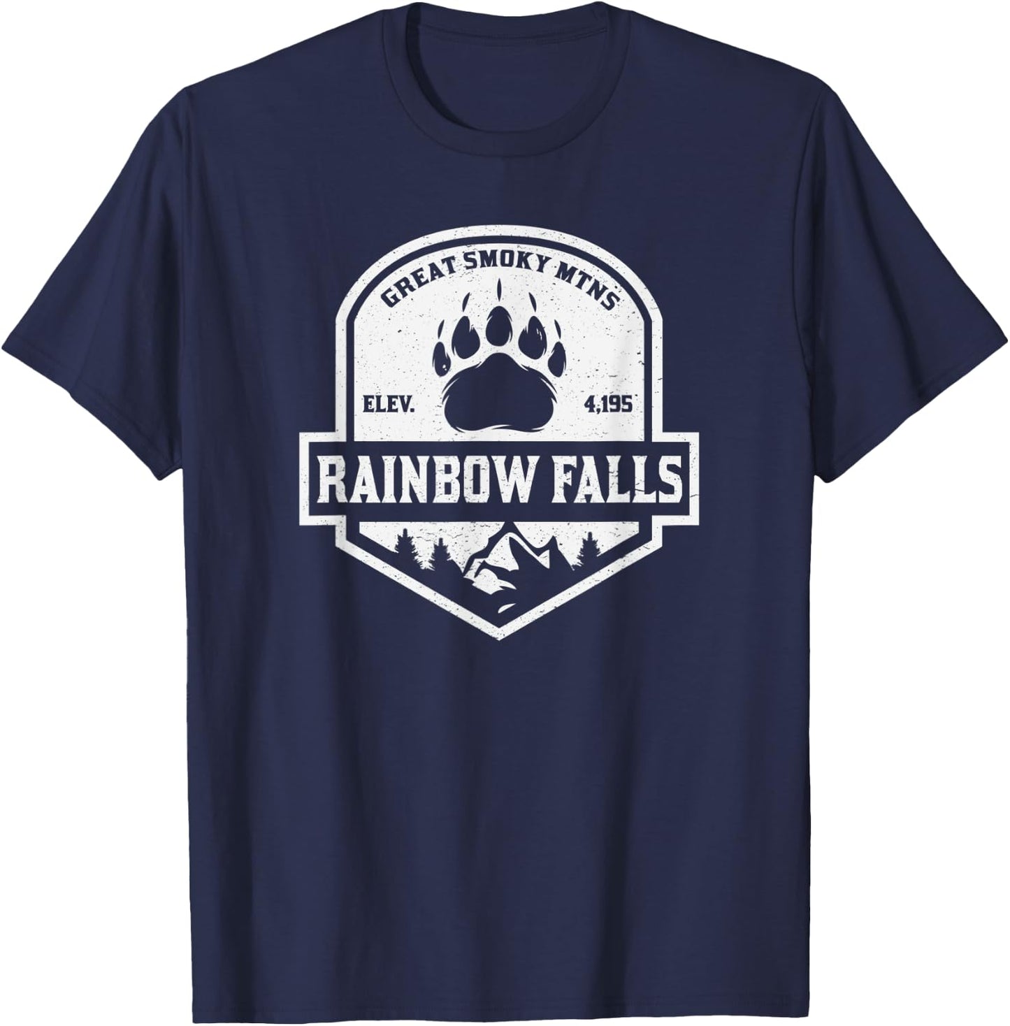 Rainbow Falls Great Smoky Mountains T-Shirt - T-Shirt | Navy