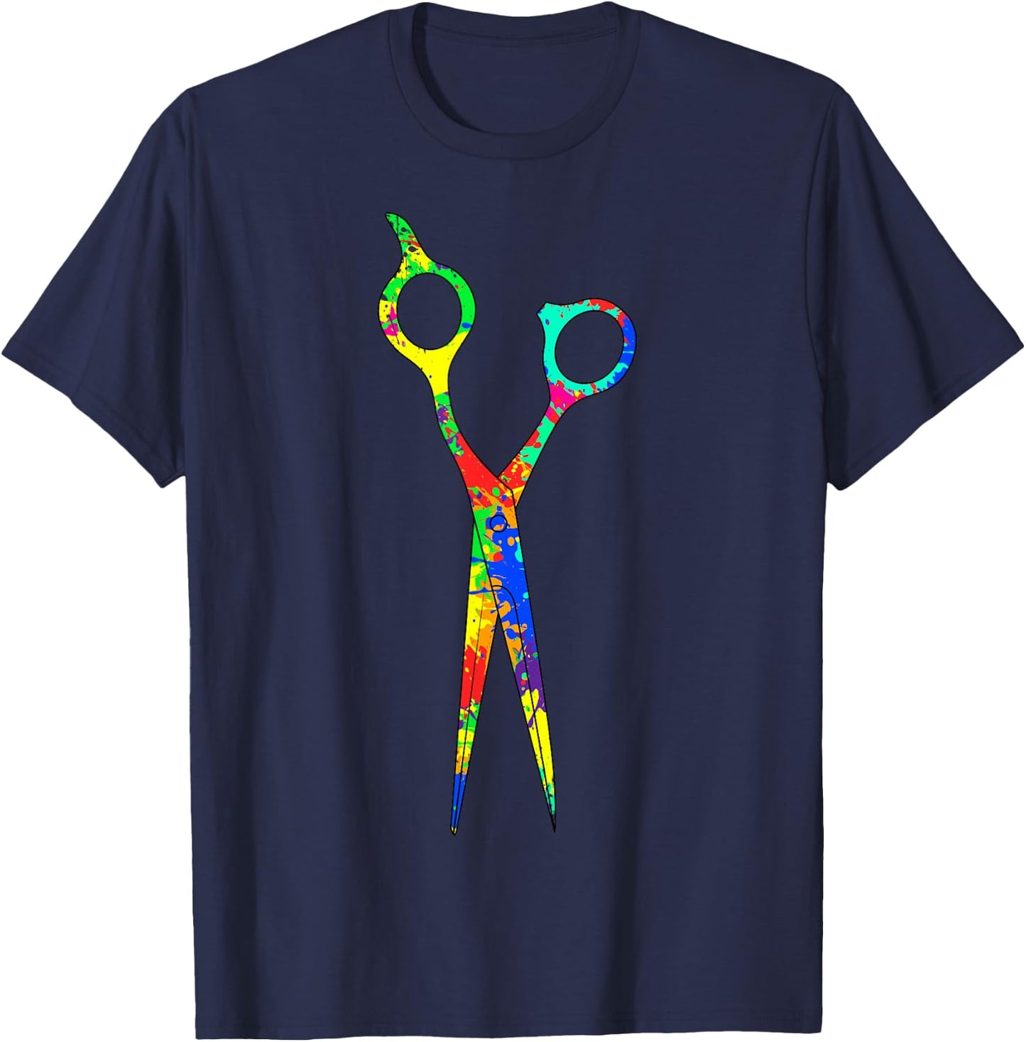 Hairdresser Scissors Hairstylist Hairdressing Hairstyling T-Shirt - T-Shirt | Navy