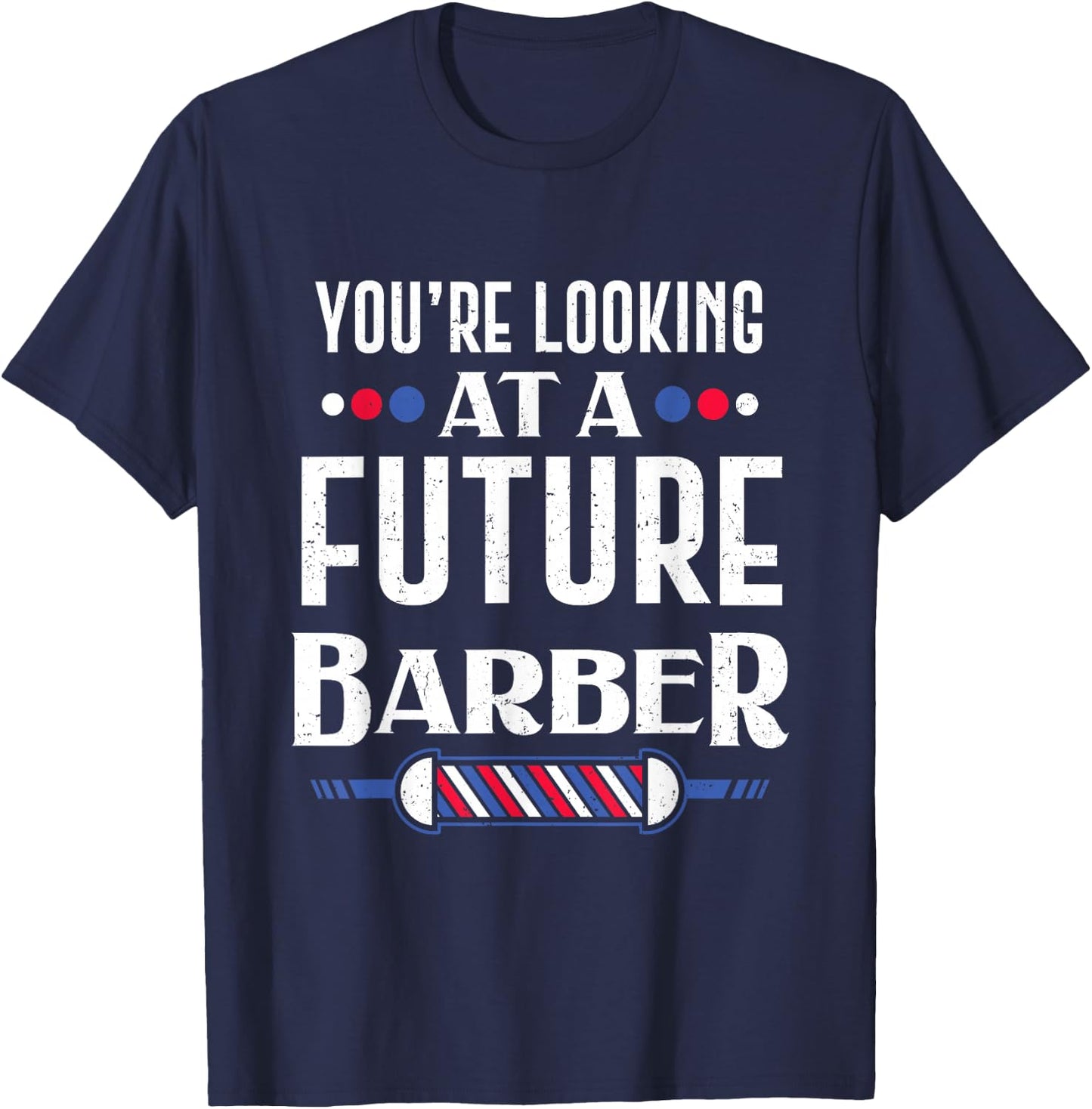 Du schaust auf einen zuZukunft Barber Barbershop Barbers Kids T-Shirt - T-Shirt | Navy