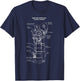 Mercury Redstone Rocket Engine Blueprint Technical Drawing T-Shirt - T-Shirt | Navy