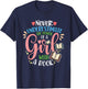 Book Reader Reading Literature Bookworm Gift Never Underestimate The Power Of A Girl With A Book Women's Black Short Sleeve Cotton 60% Polyester 40% Classic Fit Small T-Shirt - T-Shirt | Navy