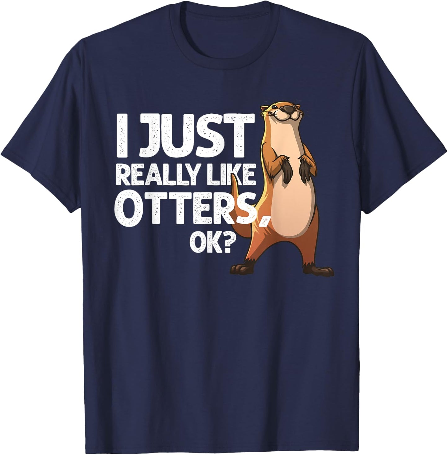 Funny Otter Women Giant Badger Beaver Sea Animal T-Shirt - T-Shirt | Navy