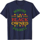 Small Black Business or Minding my Black owned Business T-Shirt - T-Shirt | Navy