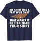 My Shirt Has Platypus Gift Girls Kids Men Lover T-Shirt - T-Shirt | Navy
