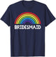 Bridesmaid LGBT Lesbian Wedding Bachelorette Party T-Shirt - T-Shirt | Navy