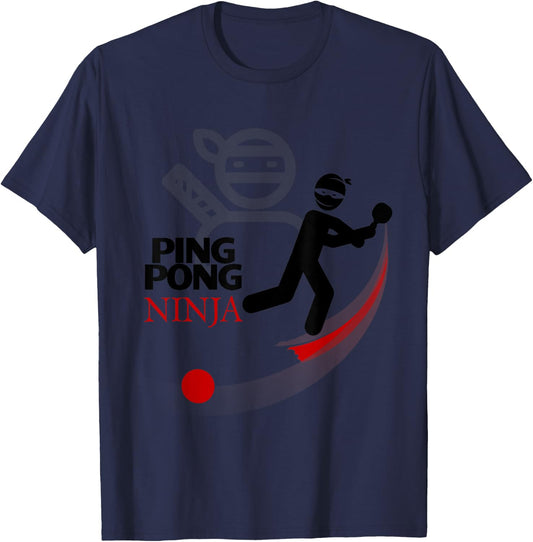 Ping Pong Ninja Cool Funny Table Tennis Player Gift T-Shirt - T-Shirt | Navy