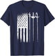 American Fencing Gear Patriotic USA Flag Fencer 4th of July Girls Kids Men T-Shirt - T-Shirt | Navy