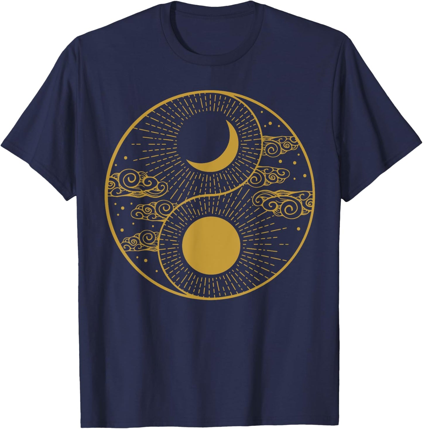 Qi Gong Clothes Tai Chi Qigong Chi Gong Yin Yang T-Shirt - T-Shirt | Navy