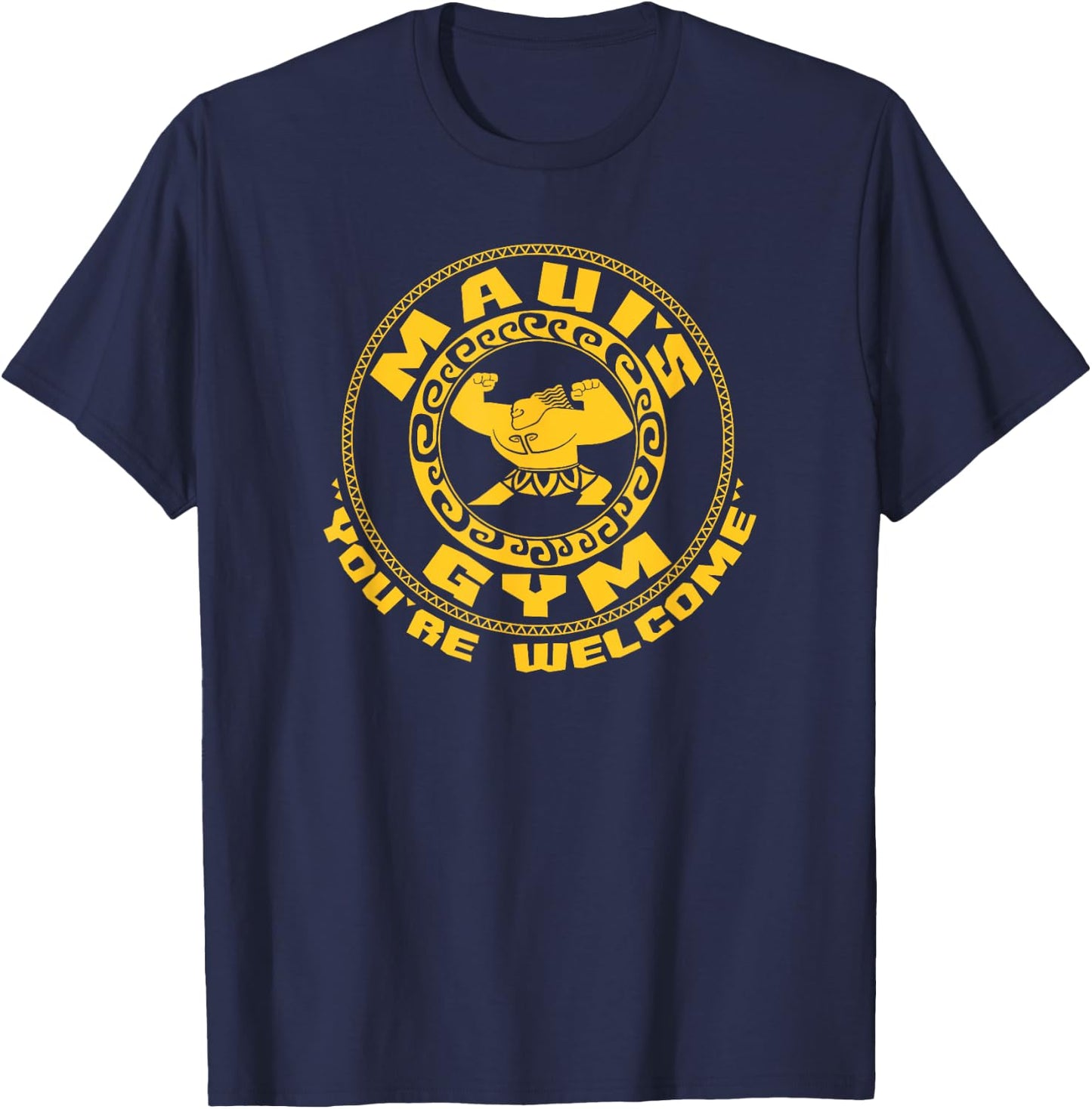 Disney Moana Maui's Gym Circle Logo T-Shirt - T-Shirt | Navy