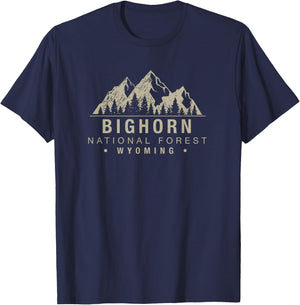 Bighorn National Forest Wyoming T-Shirt - T-Shirt | Navy