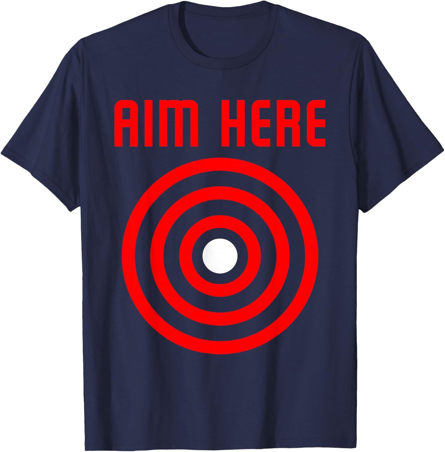 Bullseye Target Aim Here T-Shirt - T-Shirt | Navy