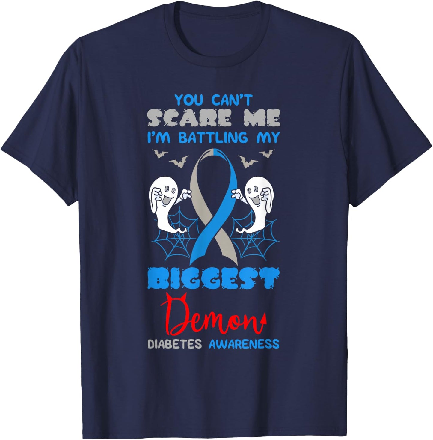 Diabetes Patient Type 1 2 Diabetic Pancreas Halloween Party T-Shirt - T-Shirt | Navy