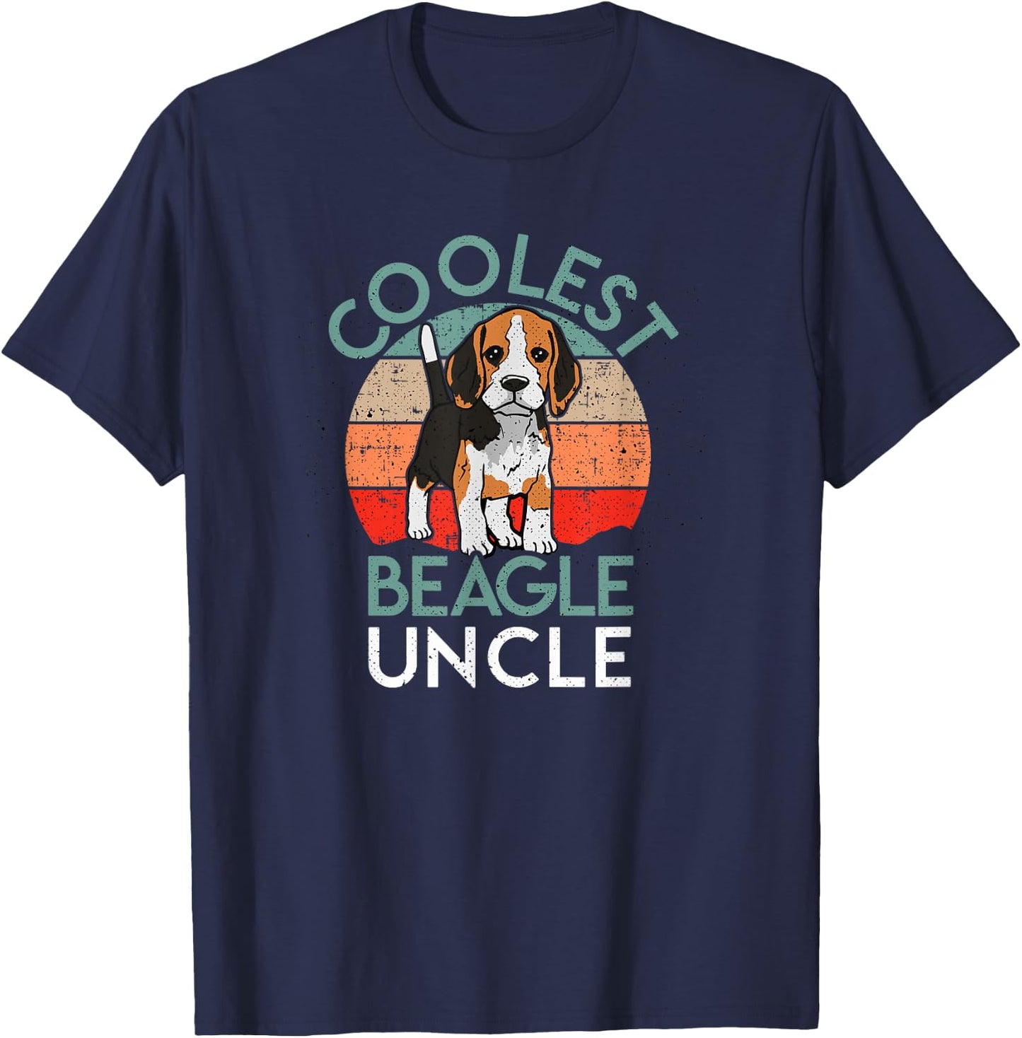 Coolest Beagle Uncle Funny Dog Lovers Men Women T-Shirt - T-Shirt | Navy