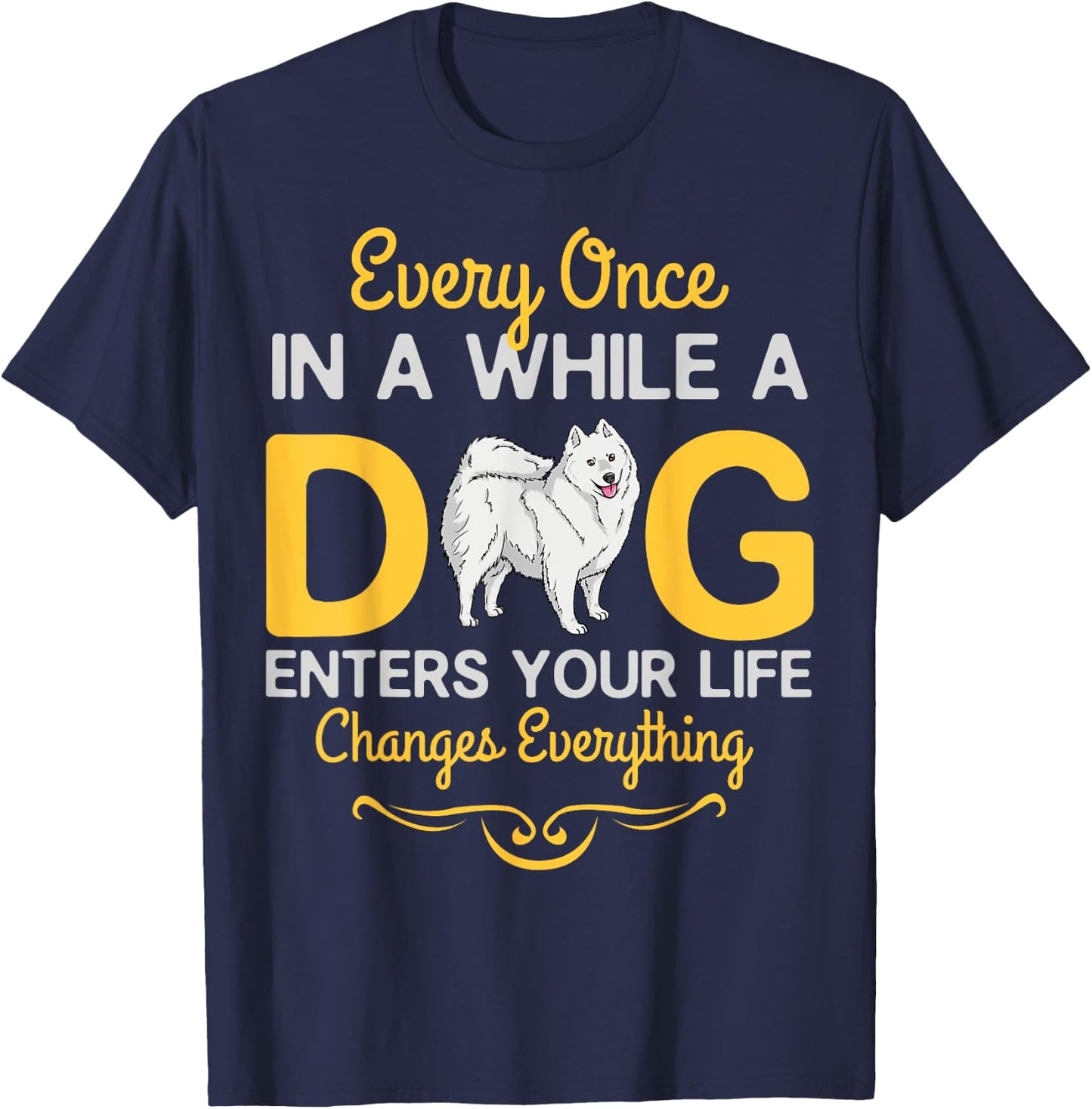 American Eskimo Dog Puppies Owner Lover Women Girls Kids T-Shirt - T-Shirt | Navy
