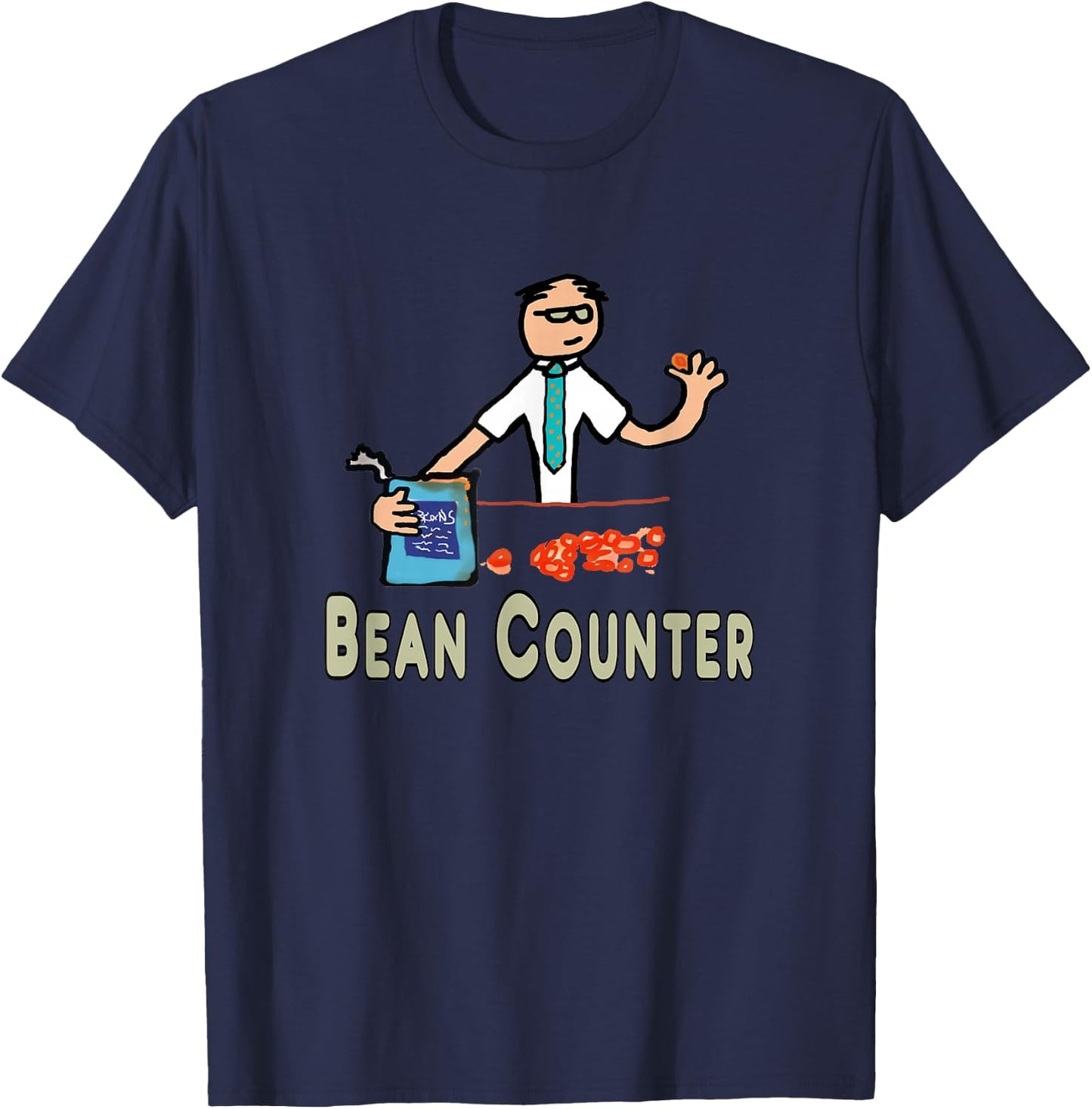 Accountant Bean Counter T-Shirt - T-Shirt | Navy